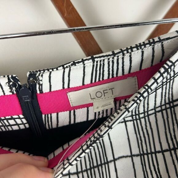 LOFT Black & White Mini Skirt Size 6 NWT Q548 - Picture 3 of 7